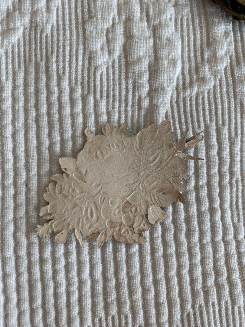 フランスアンティークメタルフレームロココリボン装飾＆ローズクロモス※オルモル