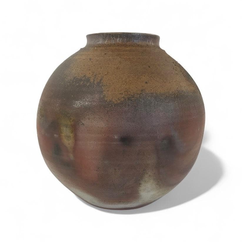 ☆美品 備前焼 木元忠志 特大壺 花器 花瓶 花入れ 共箱 在銘 工芸品