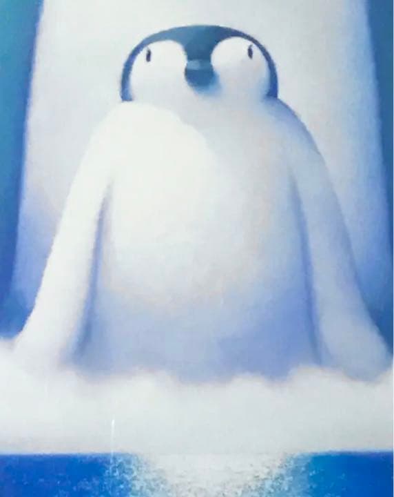 正規品【渡辺宏】ペンギン★ペンギン★パステル画★版画★ジクレー★絵画★額装済み