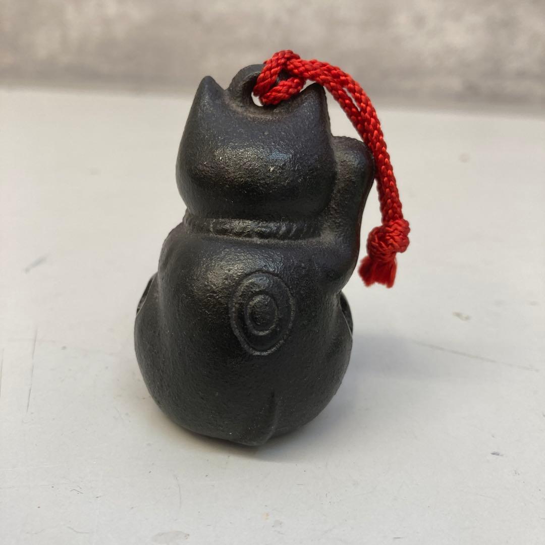 招き猫 まねきねこ 鉄器 鈴 福猫 福 来福 置物 オブジェ インテリア レトロ