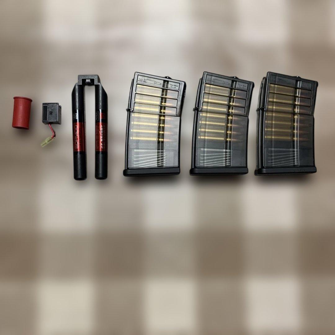 HK417 次世代電動ガン スペアマガジン2個　バッテリー付属