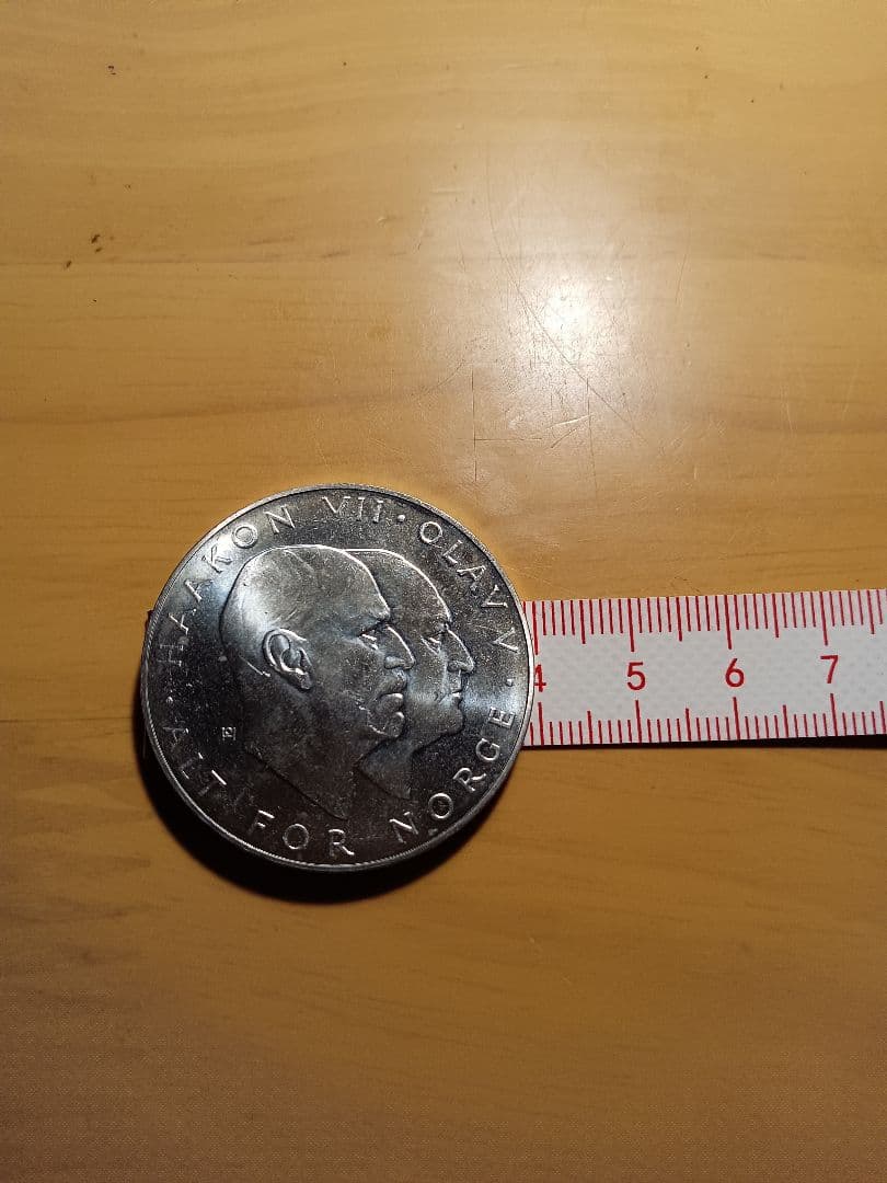 1970年製 25クローネ 記念硬貨 銀貨