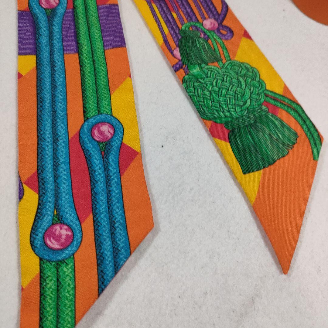 P1 超美品　エルメス　HERMES　ツイリー　スカーフ　シルク