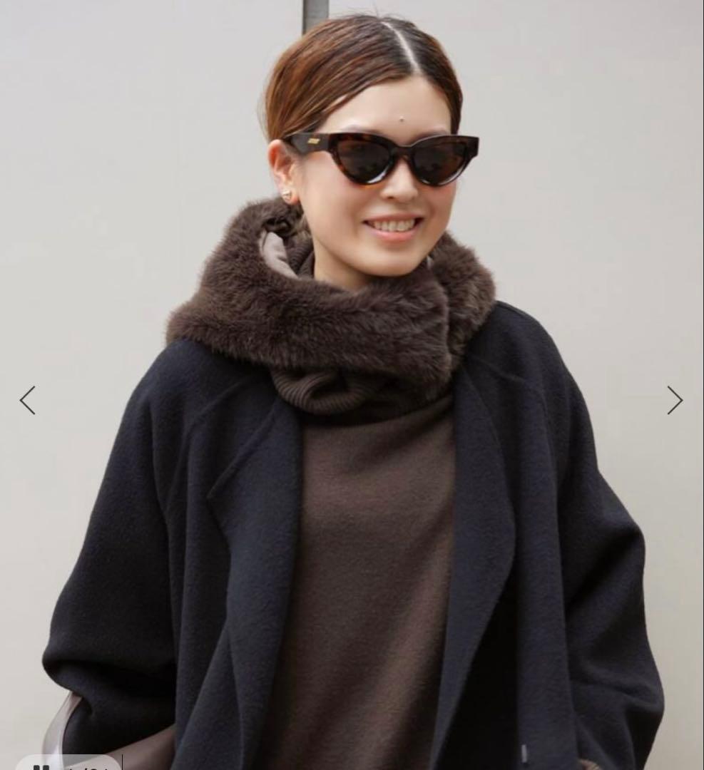 新品未使用！【CELERI/セルリ】FUR BALACLAVA ブラウン