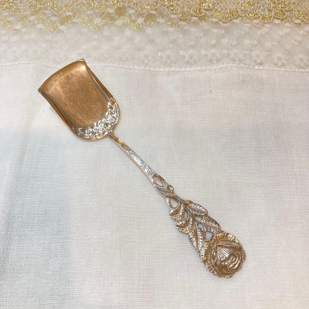 23 ANTIKO シルバー800 ヒルデスハイムローズシュガースプーン