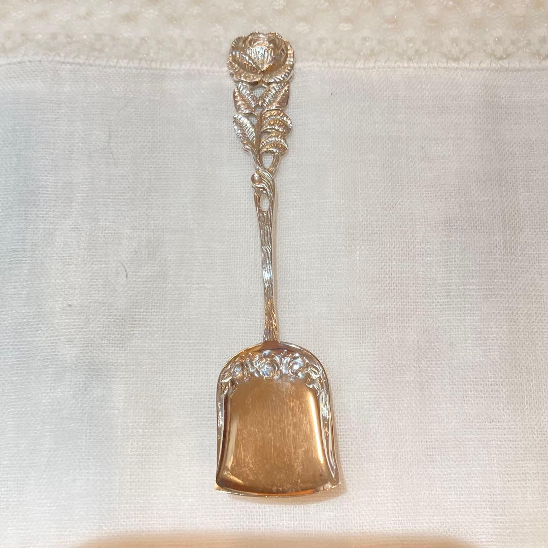 23 ANTIKO シルバー800 ヒルデスハイムローズシュガースプーン