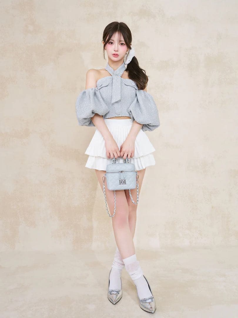 シルバーパーツ キルティングスクエアミニバッグ だーりっち バック