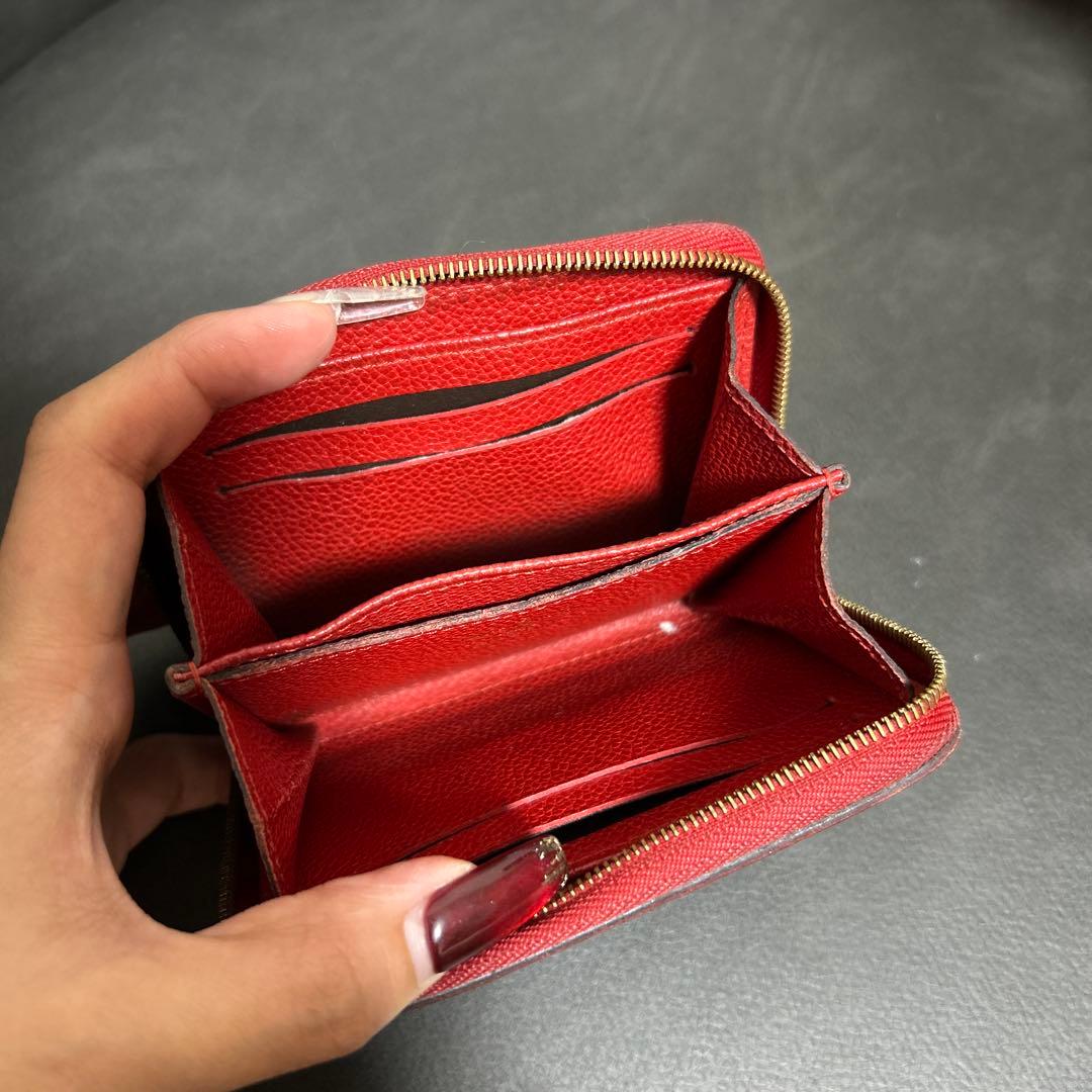 最終値下げ済み ルイヴィトン アンプラント ジッピー パース レッド