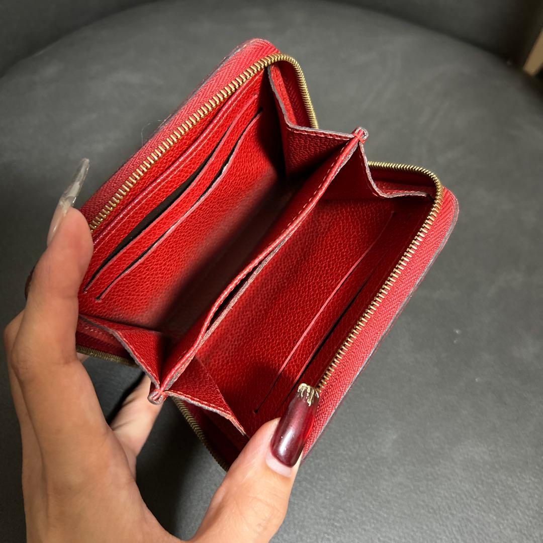 最終値下げ済み ルイヴィトン アンプラント ジッピー パース レッド