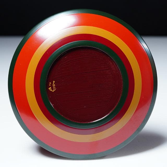 川端近左　独楽塗香合　共箱　茶道具　漆器