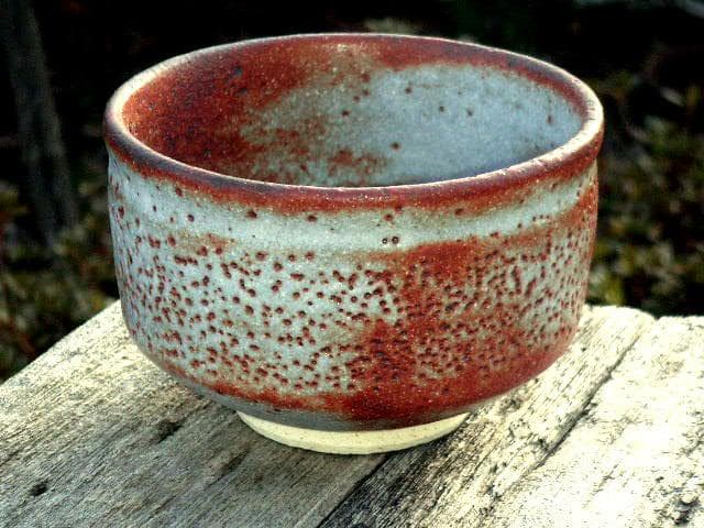 ♥鼠志野　茶碗　在銘　桐箱付き