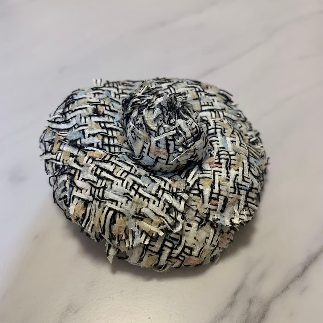 シャネル　カメリア　コサージュ　ブローチ　マルチカラー