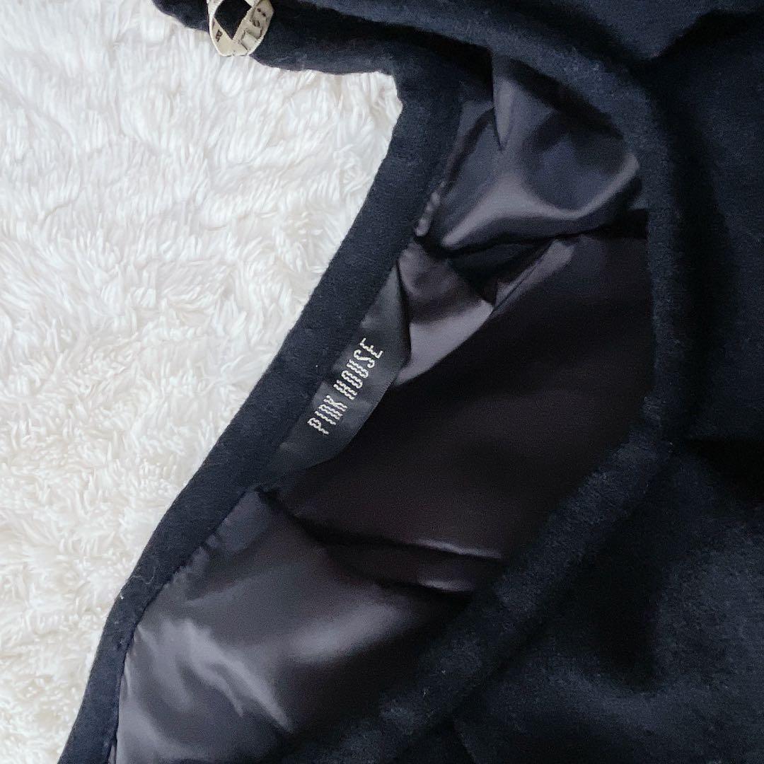 PINKHOUCE ピンクハウス ピコフリル フレアスカート 黒