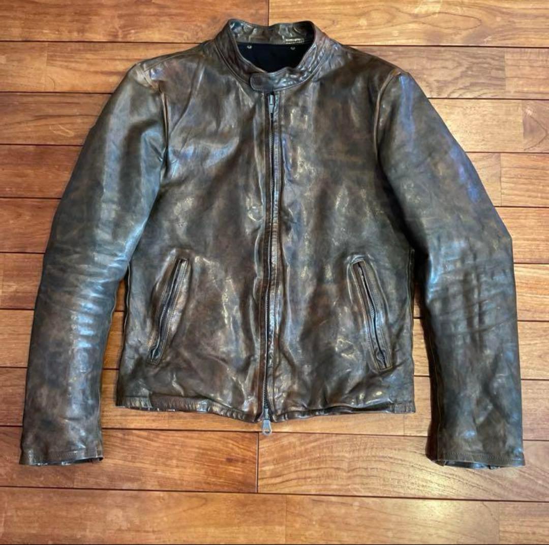 BACKLUSH イタリアンダブルショルダー シングルライダースM