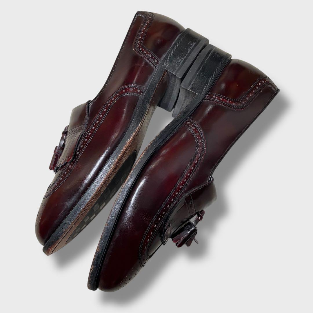 ☆FLORSHEIMフローシャイム☆フリンジタッセルローファー☆US9☆革靴☆