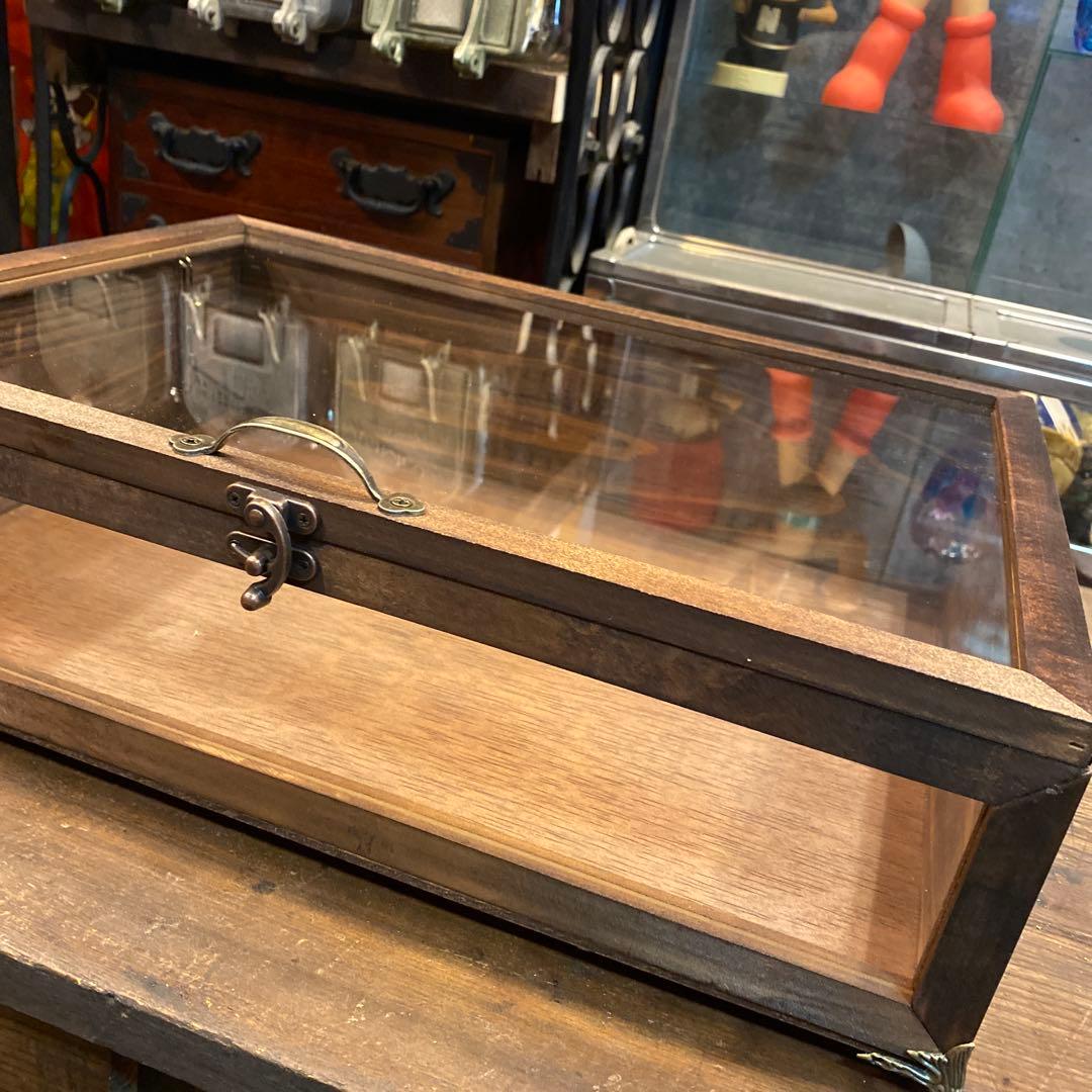 SoraBlue＠値下げ交渉可様　木製ガラスディスプレイケース