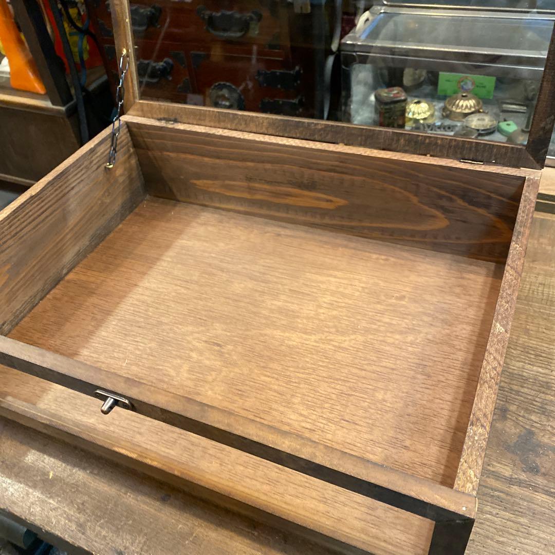 SoraBlue＠値下げ交渉可様　木製ガラスディスプレイケース