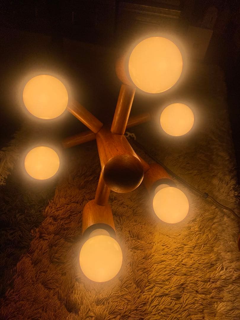 B*g様 Domus ドムス 6灯 シャンデリア 照明 ヴィンテージ ミッドセン