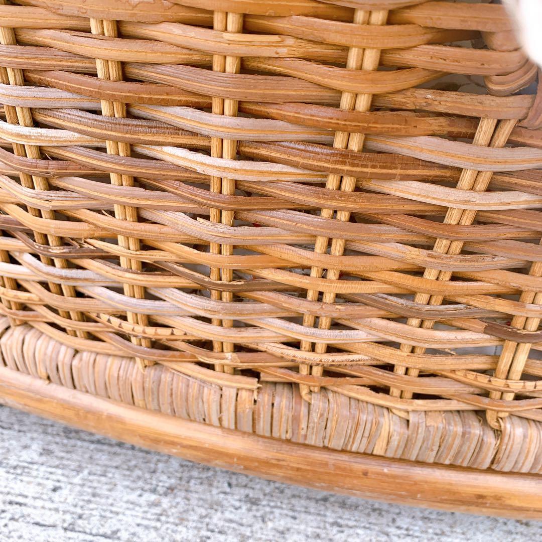 【送料込】ラタン 籐 ヴィンテージ収納 4段チェスト アンティーク家具