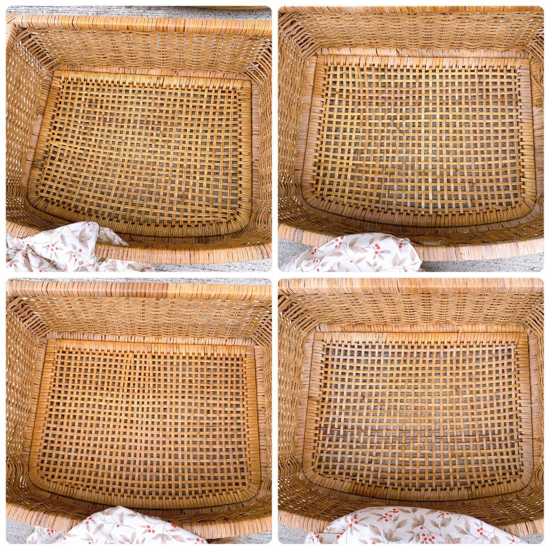 【送料込】ラタン 籐 ヴィンテージ収納 4段チェスト アンティーク家具