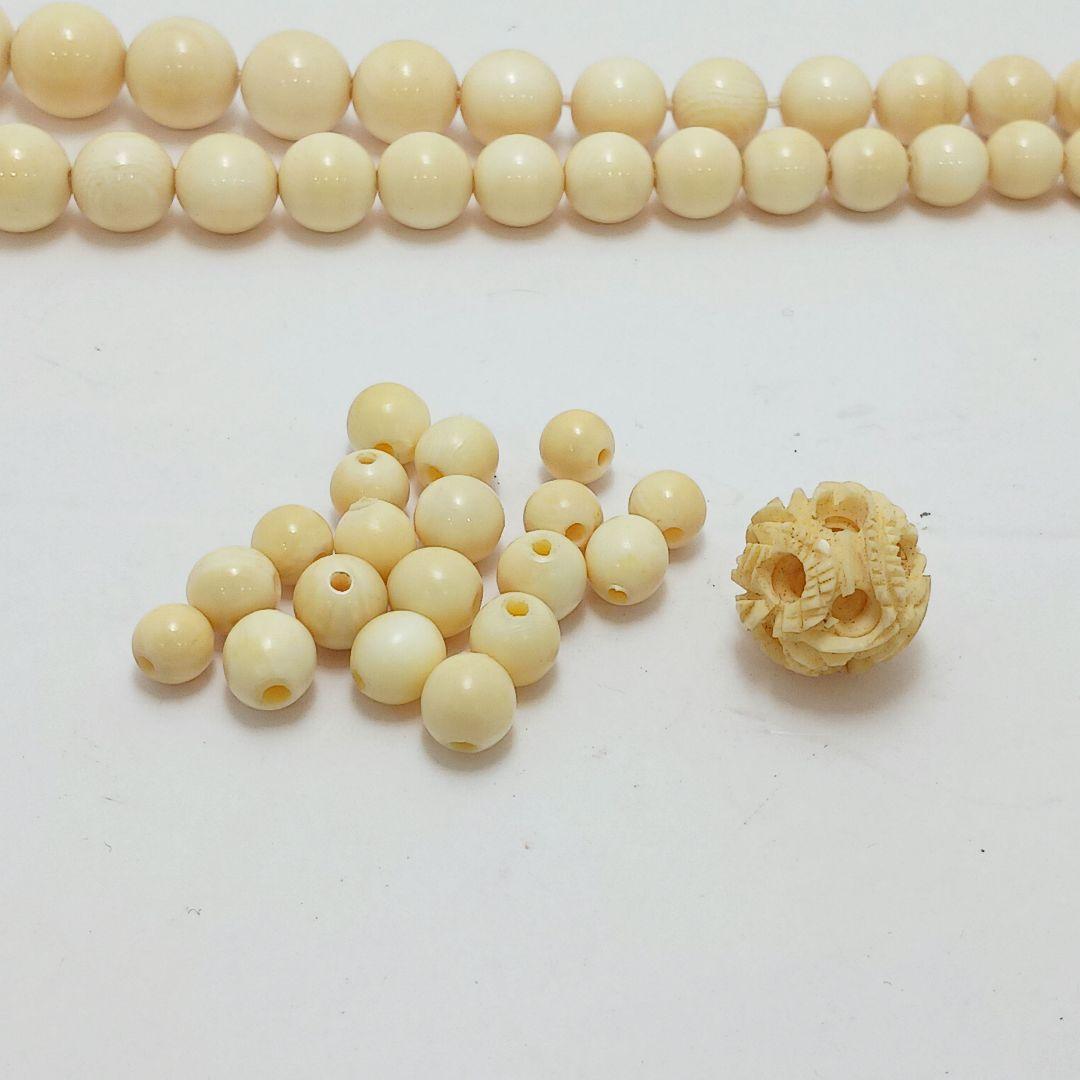 Y2892-13 高級彫刻 ネックレス・パーツ・天球セット 重量74.5g