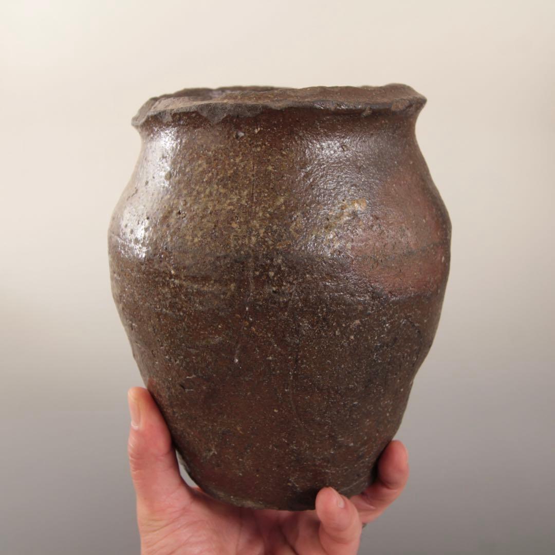 常滑焼 壺 下駄底 窯印 希少サイズ 室町〜桃山 常滑壺 古美術 古道具