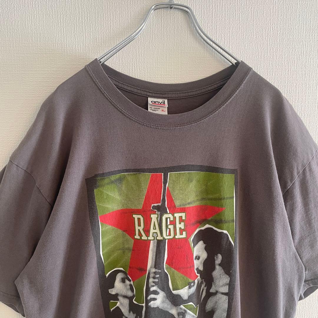 レイジアゲインストザマシーン☆バンドTシャツ☆バンT☆00s☆グレー☆XLサイズ