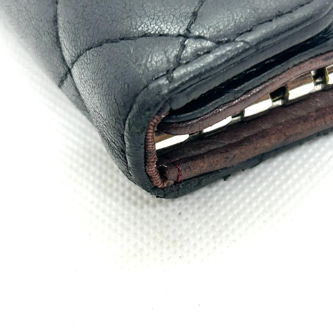 シャネル　キーケース　マトラッセ　ココマーク　黒　ギャランティー　箱付き