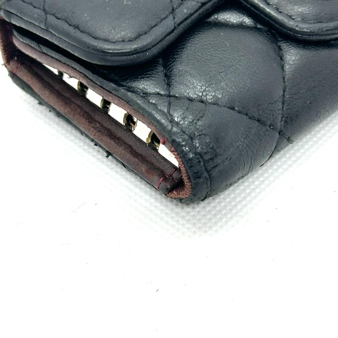 シャネル　キーケース　マトラッセ　ココマーク　黒　ギャランティー　箱付き