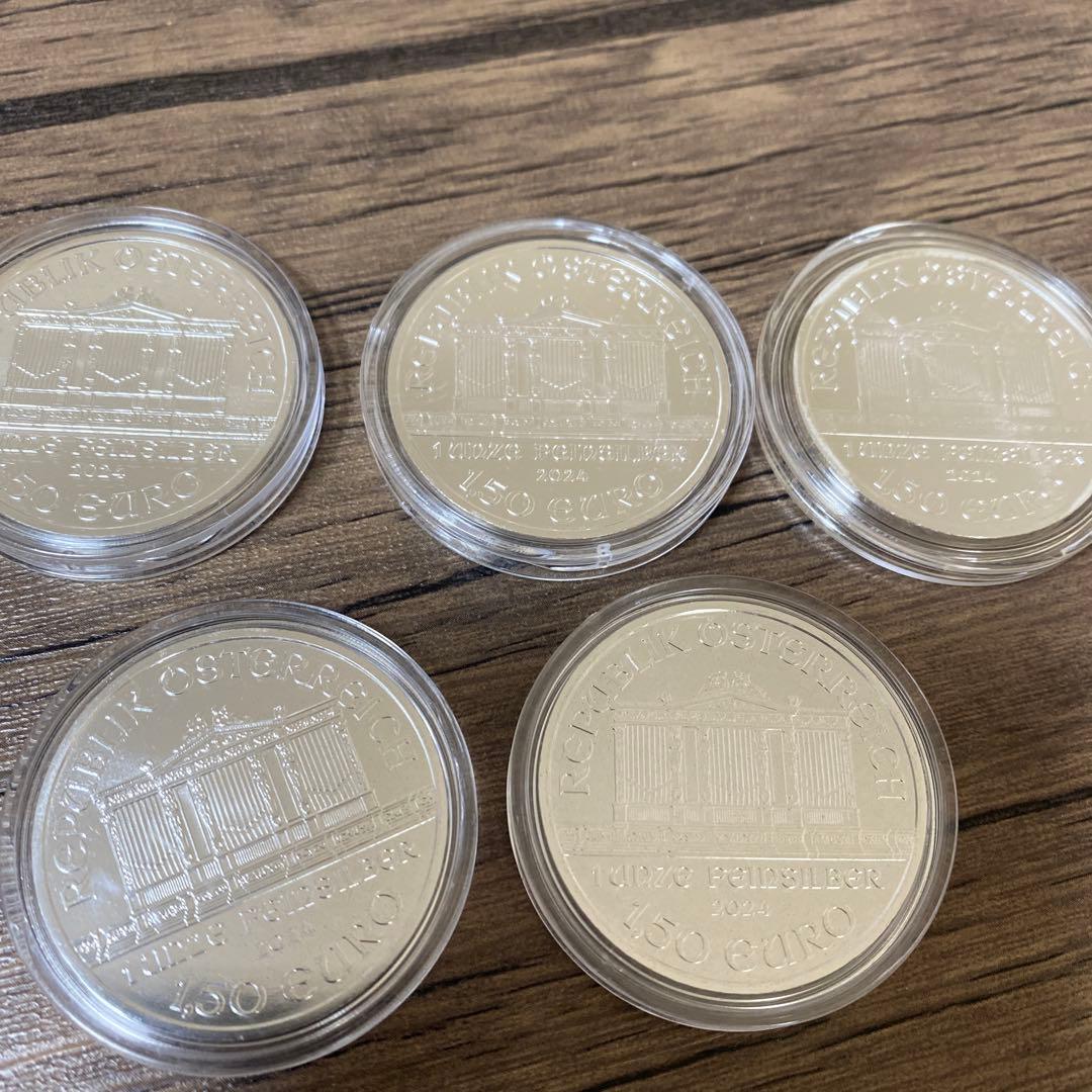 純銀　1オンス 5枚セット 2024 オーストリア　ウィーン・フィルハーモニー