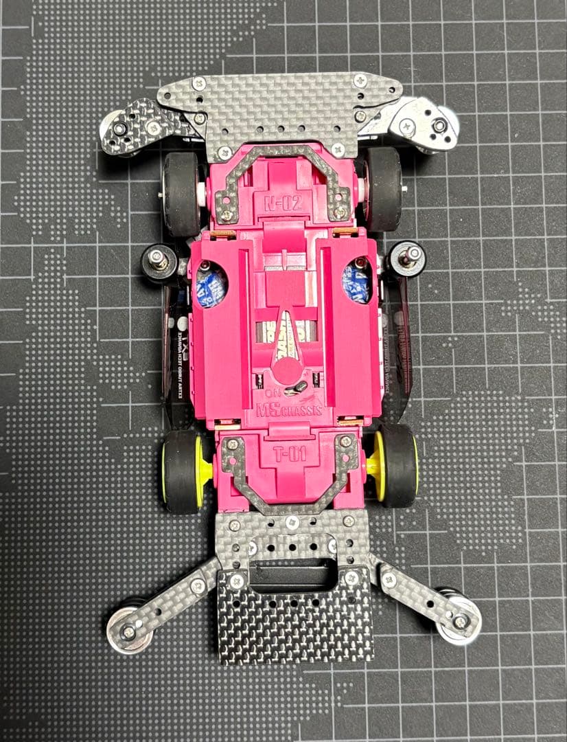 ミニ四駆　MSフレキ　完成品　ライキリ　ピンク