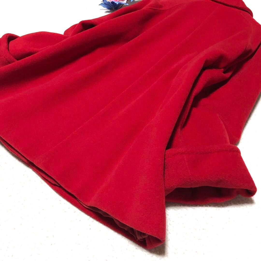 極美品　白タグ　マックスマーラ　チェスターコート　ヴァージンウール100%　赤