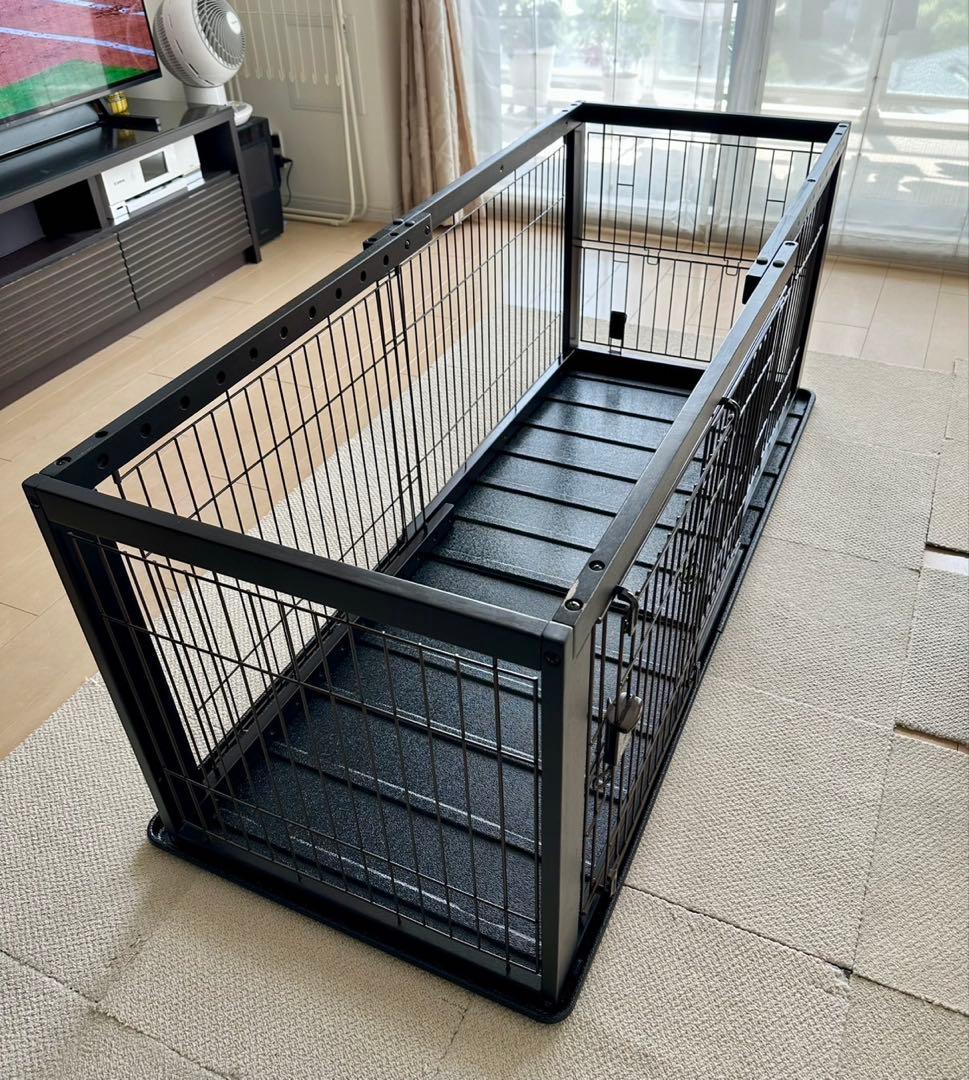 リッチェル木製スライドペットサークル　レギュラー　ダークブラウン