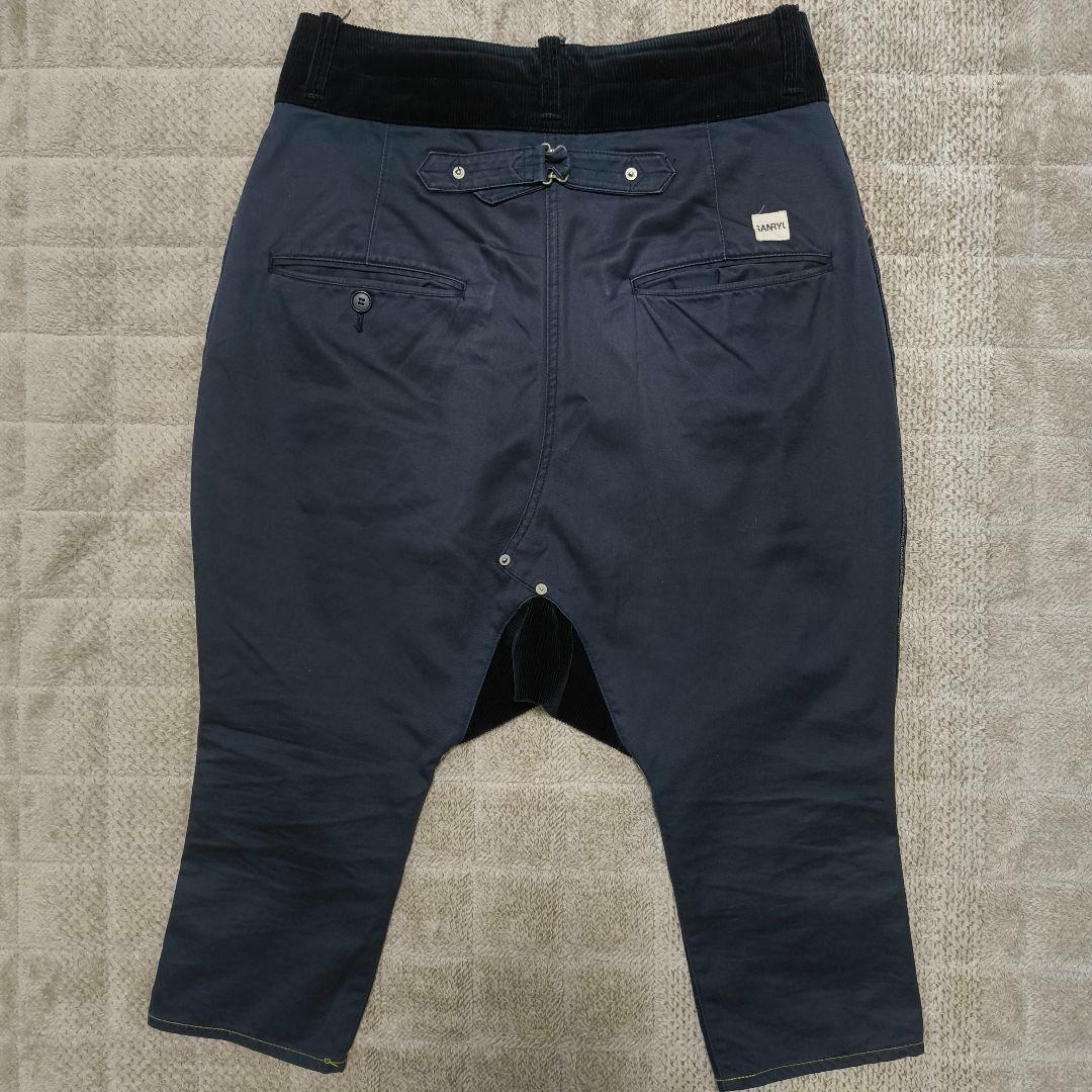 GANRYU サルエルパンツ ダークブルー