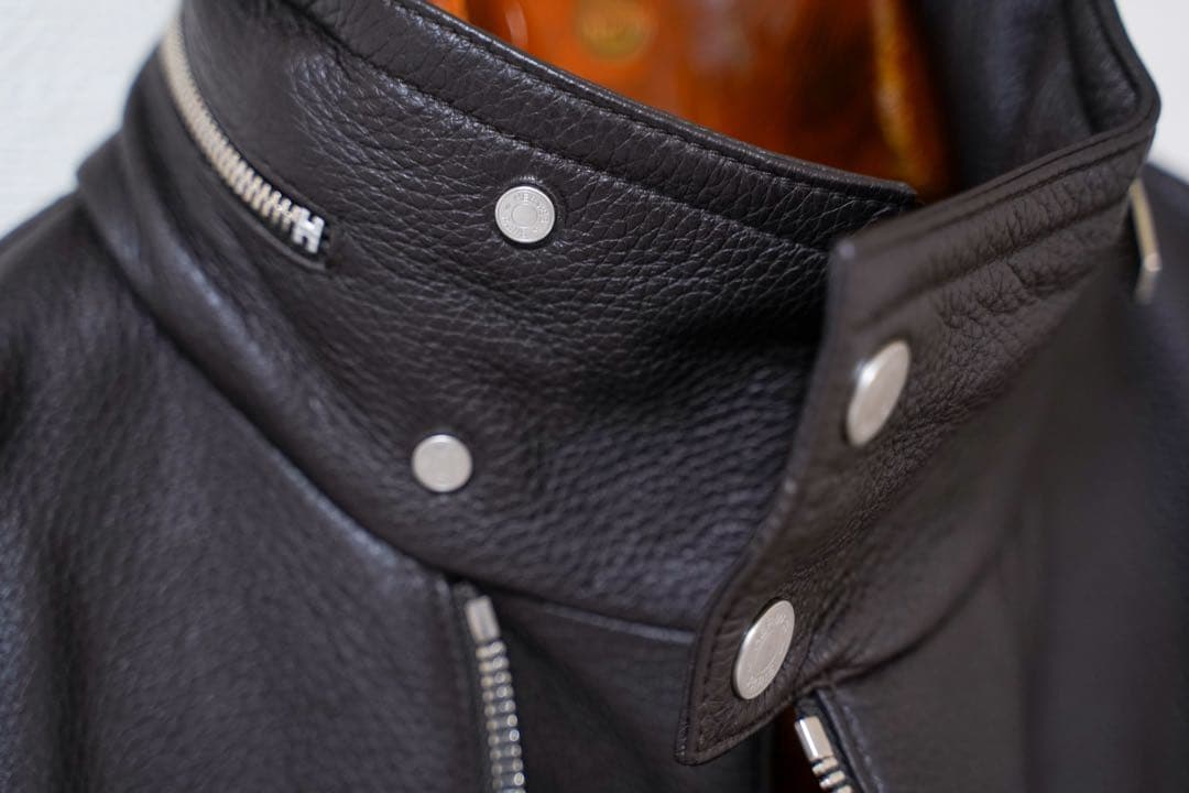 HERMÈS エルメス レザーブルゾン 48 ディアスキン ジャケット ブラウン