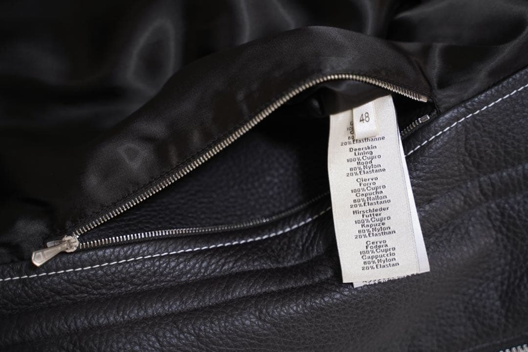 HERMÈS エルメス レザーブルゾン 48 ディアスキン ジャケット ブラウン