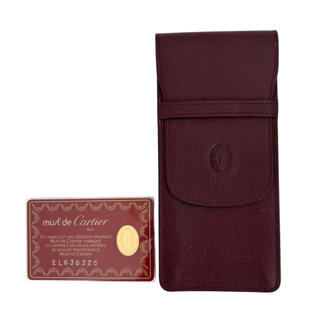 美品 Cartier カルティエ 眼鏡ケース ペンケース