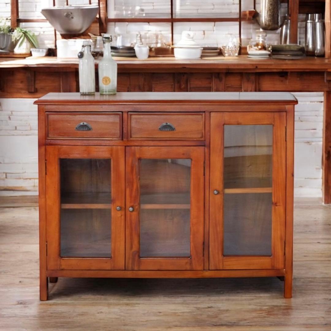 D 新品 アジアン キャビネット アンティーク カントリー 本棚 食器棚 飾り棚