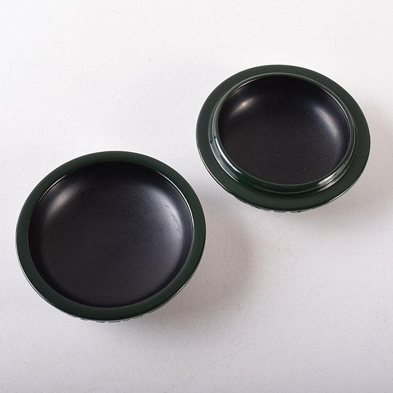 茶道具　村上堆朱　伝統工芸士　三野原晃一作　堆緑　香合　共布共箱　V　8191