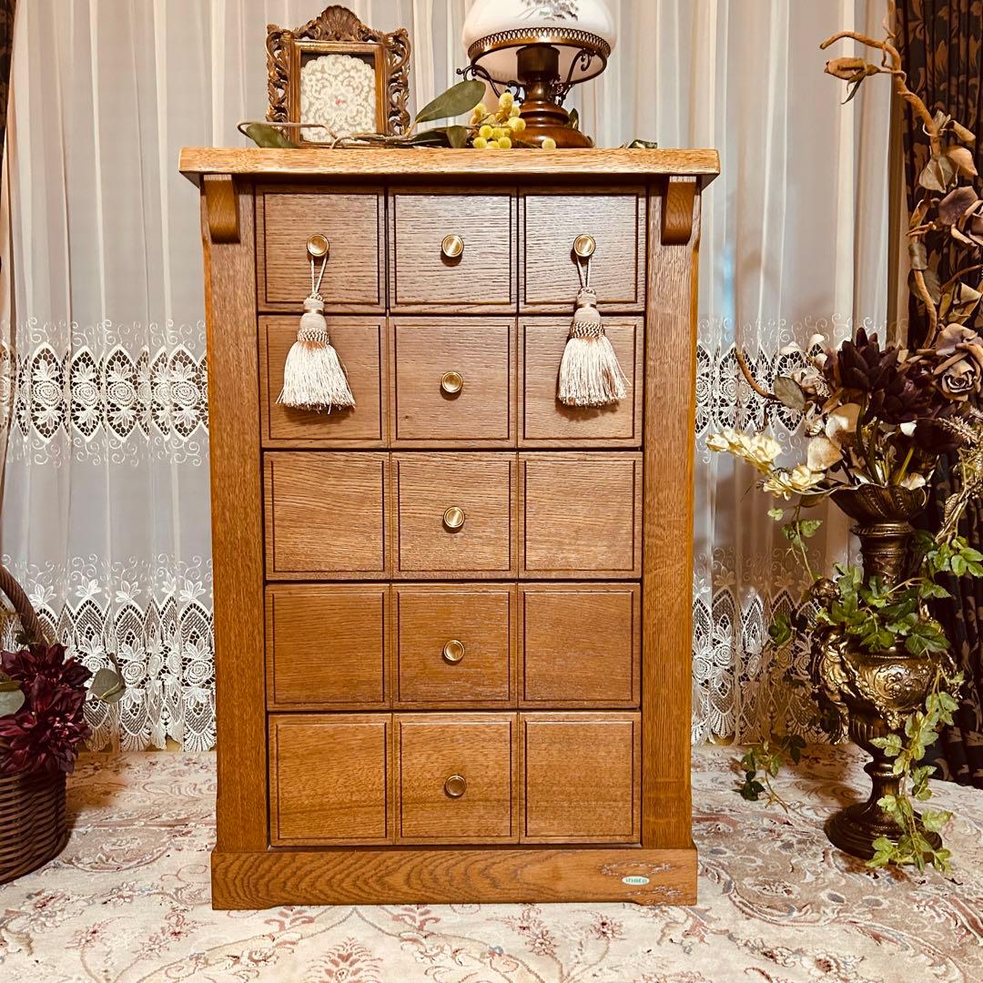 モモ　飛騨家具　ibata イバタ　チェスト　キャビネット　アンティーク