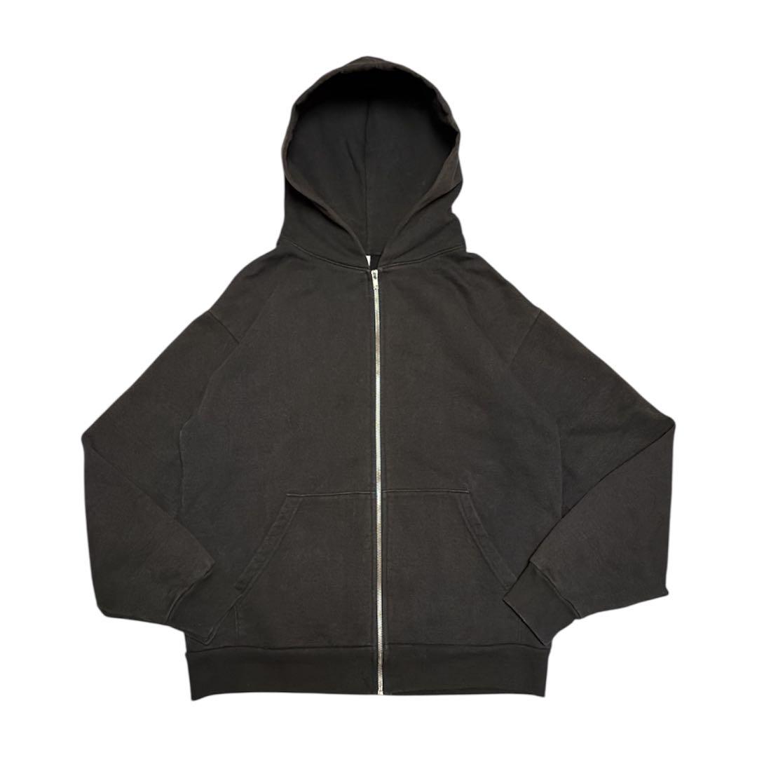 Los Angeles apparel 黒 フルジップ パーカー　肉厚　USA製