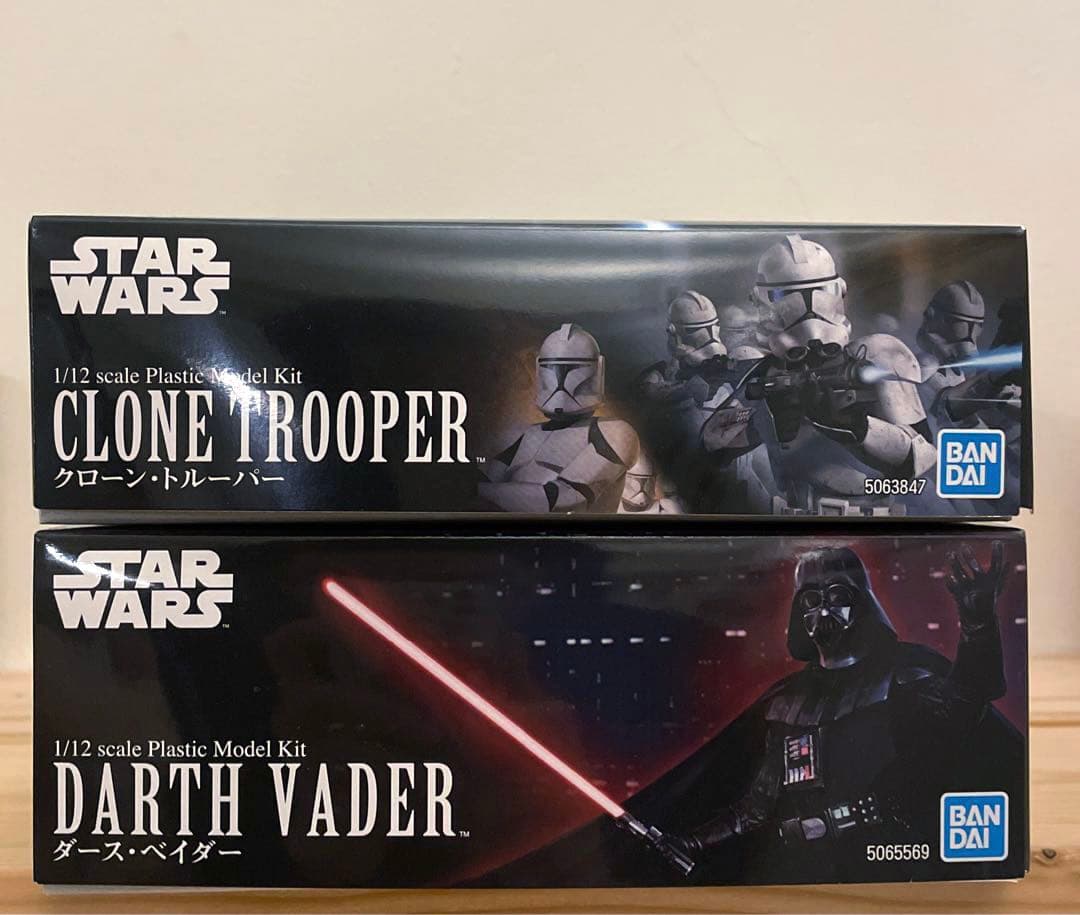 スターウォーズ　プラモデル　ダースベイダー　クローントルーパー　2個セット