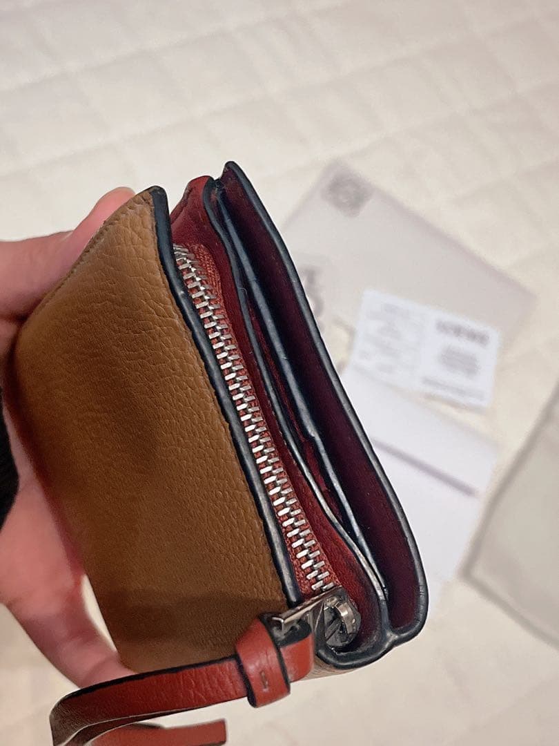 LOEWE 二つ折り財布 ブラウン