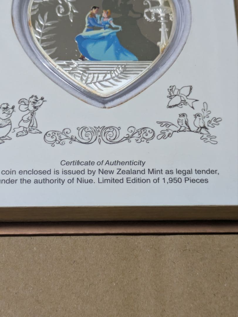 ディズニーシンデレラ70周年1オンス純銀変色あり