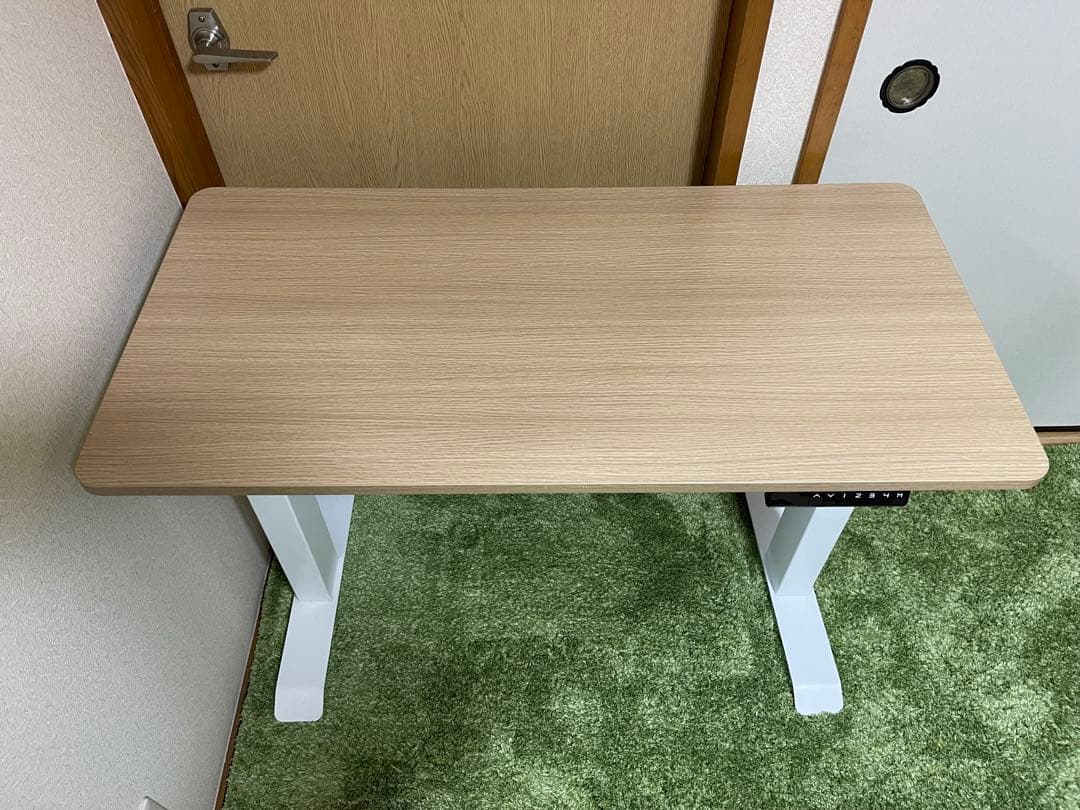 山善 電動昇降デスク スリム メモリー付