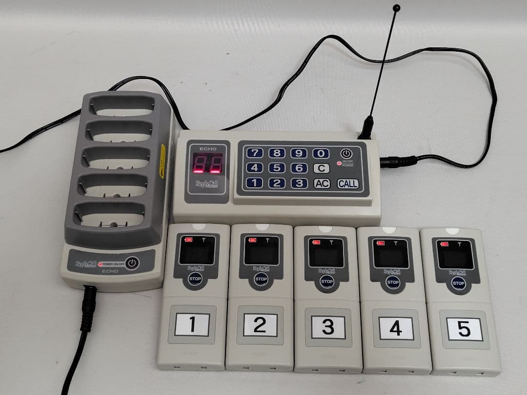 C034 【中古】リプライコール ECHO 受信機5台セット エコー総合企画