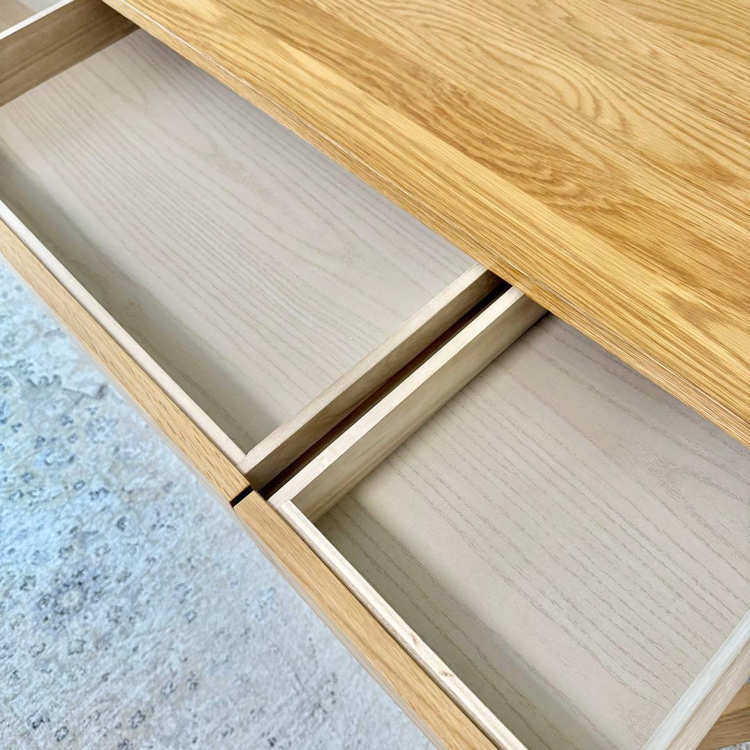 MUJI オーク材無垢材デスク（天板：110cm×55cm）送料込み