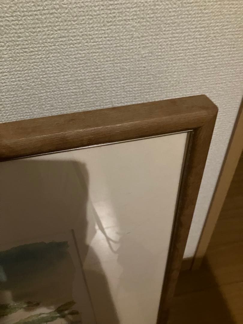 風景 水彩画 木製フレーム　•作家：内田新哉 •作品名：afternoon te