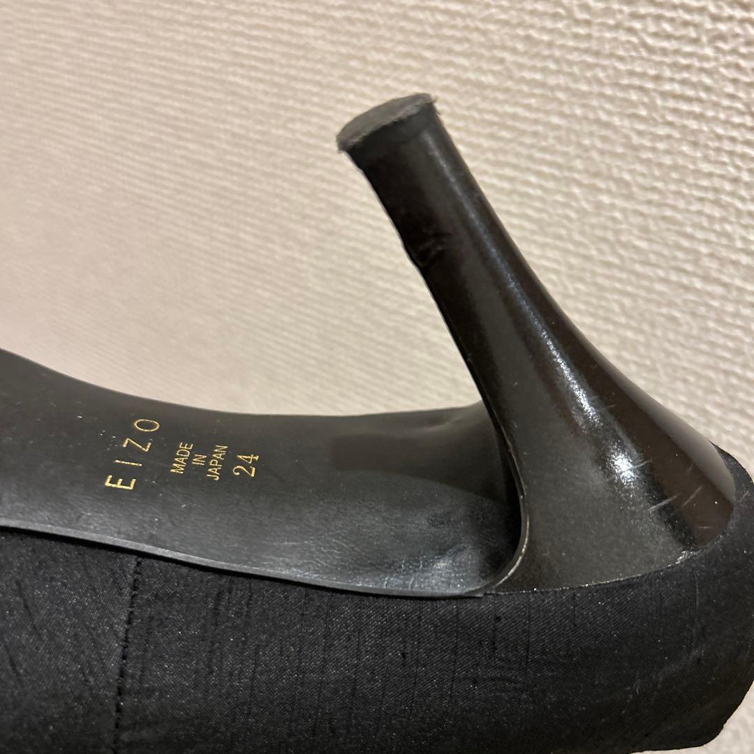 【みくる】LEJA パフスリーブドレス ブラック S パンプスセット