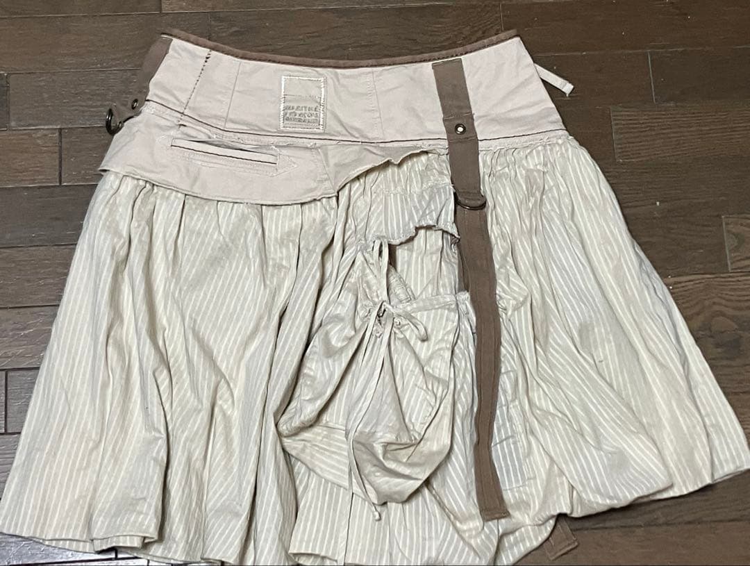 MARITHE FRANCOIS GIRBAUD ストライプ バルーンスカート